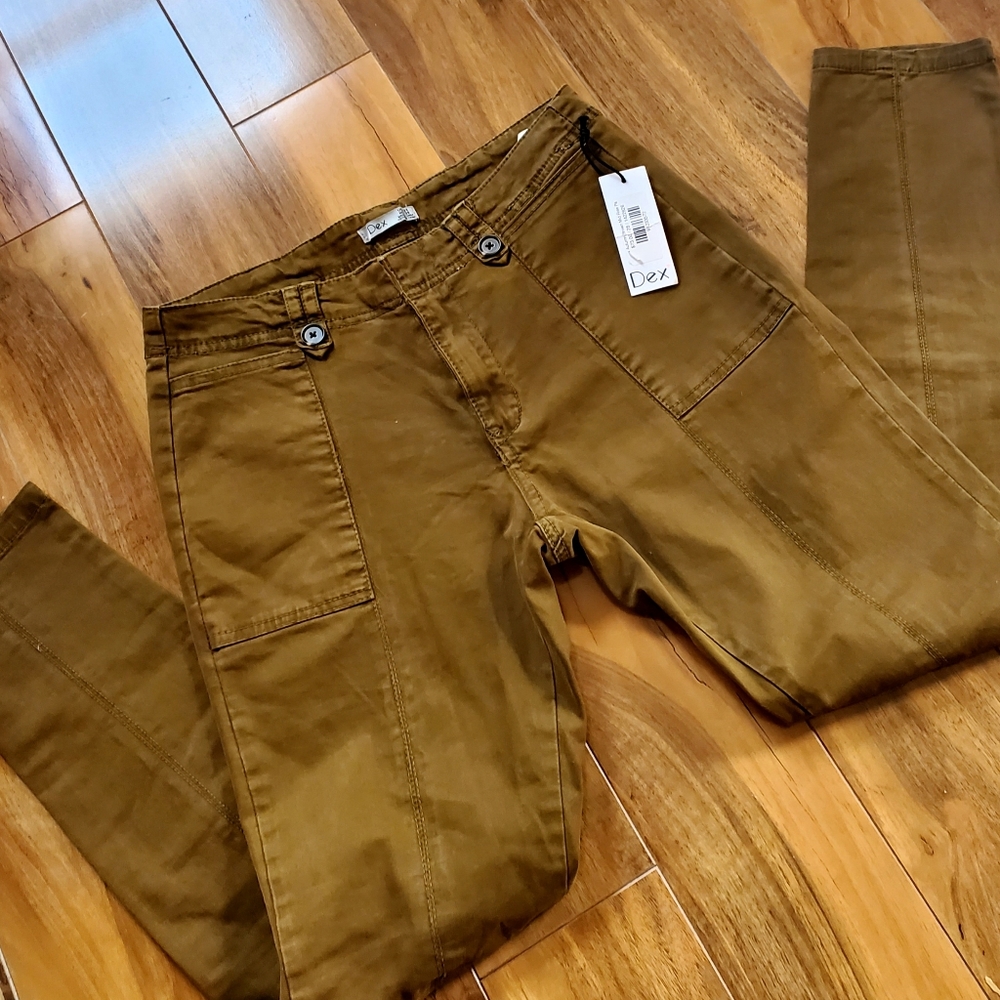 DEX Autumn Brown Mid-rise Pants - Size 28 NWT